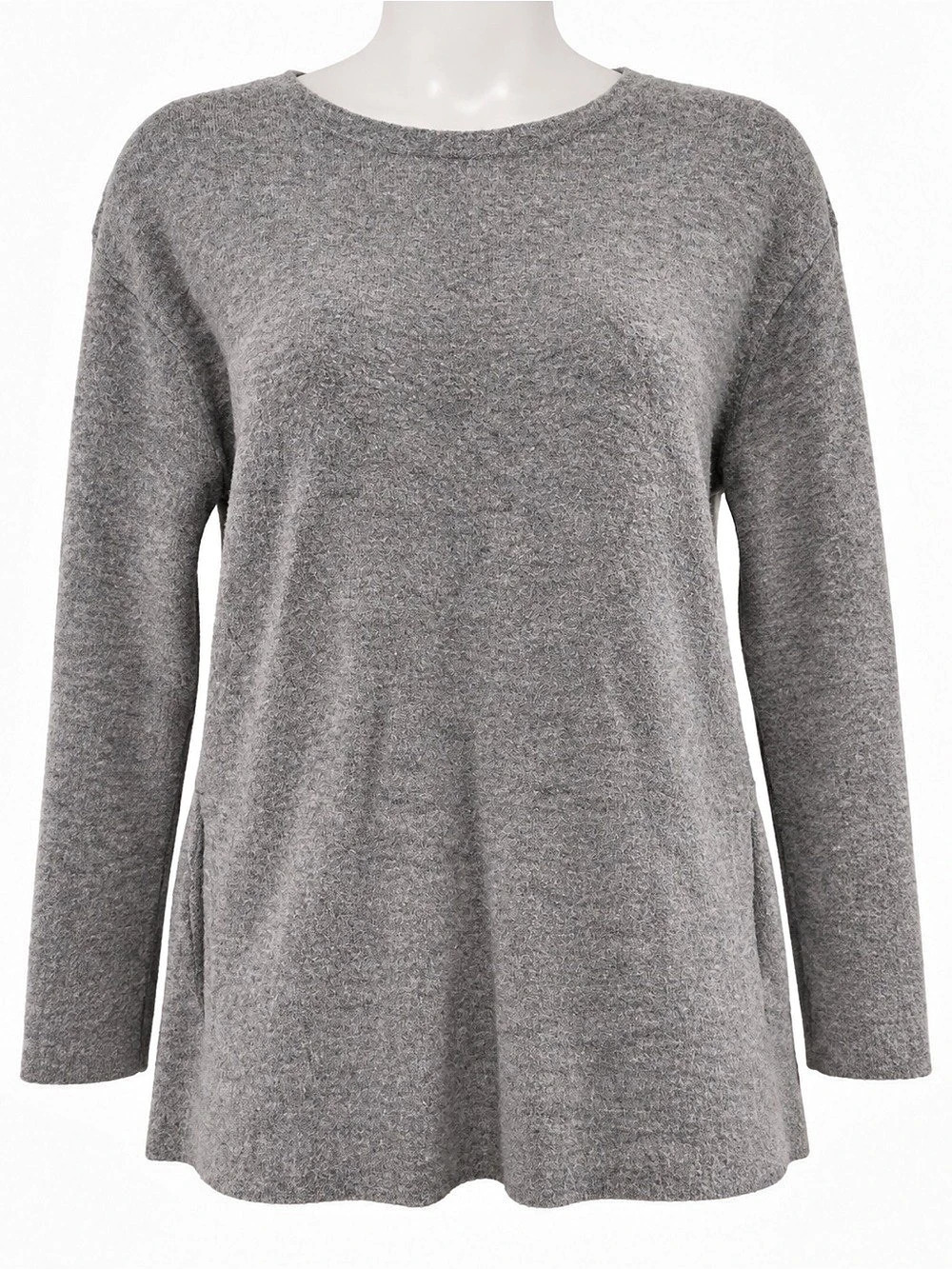 Pure Jill Gray Wool Alpaca Blend Sweater Tunic XS